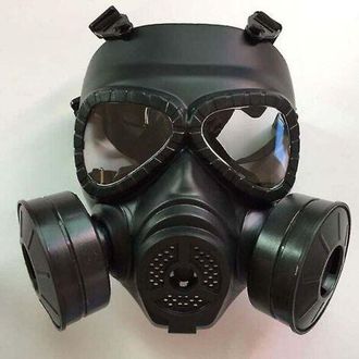 OEM M&aacute;scara Respiratoria T&aacute;ctica Negra Para Gases, M&aacute;scara De Protecci&oacute;n Facial Para Exteriores De Estilo Militar