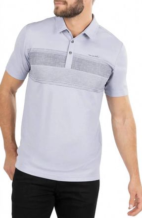 Travis Mathew Miss The Boat Polo Shirt In Heather Silver Bullet