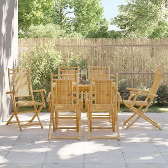vidaXL Vidaxl - Sillas De Jard&iacute;n Plegables 6 Unidades Bamb&uacute; 53x66x99 Cm