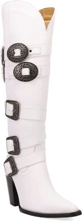 Dingo Spurwest Over the Knee Western Boot in White at Nordstrom, Size 9.5