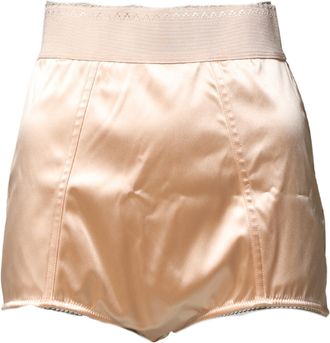 Dolce & Gabbana Womens Beige Silk Blend High Waist Girdle Panty Underwear Elastane Clothing