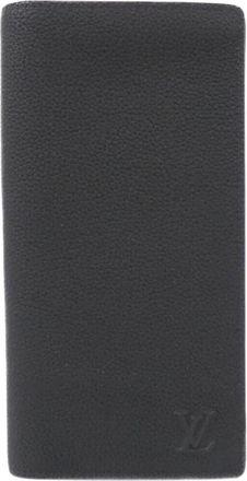 Louis Vuitton Black Leather Long Wallet (Bi-Fold) (Pre-Owned)