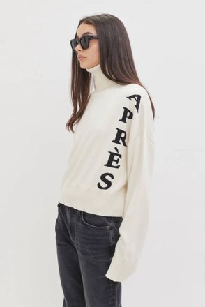 Kathryn McCarron Vivi Apres Ski Turtleneck Sweater In White