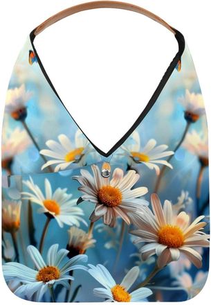 Generic Butterflies Daisies Flower (11) Reusable Lightweight Grocery Bags - Foldable Into Compact Pouch, Washable & Sturdy, Multipurpose for Shopping and Trav