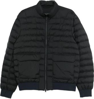 Herno Lichtgewicht donsjack met rits en zakken - Heren - Winterjassen - Blauw - XL - Nylon - Jassen