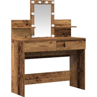 vidaXL Mesa de Maquillaje con cajón Madera Vieja 100 x 40 x 130 cm vidaXL