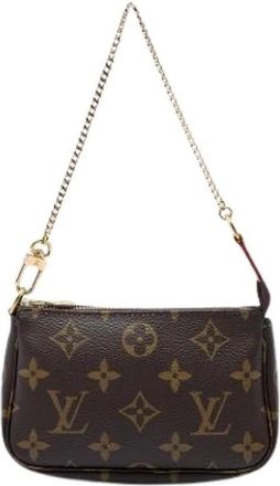 Louis Vuitton Pre-owned Mini Pochette Accessoires - Dames - Vintage Mini Tas - Bruin - ONE Size - Vintage
