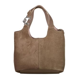 Coccinelle C-Easy Small Tote - Dames - Tassen - Bruin - Maat: ONE Size Su&egrave;de
