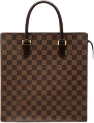 Louis Vuitton Pre-owned Damier Tote Bag - Dames - Vintage Shopper - Bruin - ONE Size - Leer - Vintage