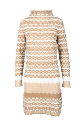 Rocco Ragni Fitted Mini Dress with Textured Zigzag Pattern