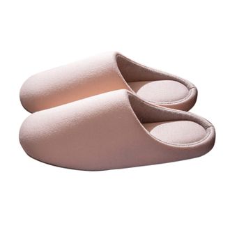 Generic Men Women Slippers Non-Slip Soft Plush Lining Cotton Cozy Winter Warm Casual Memory Foam Slip-on Slippers Quiet Indoor House Shoes Lightweight Footwea