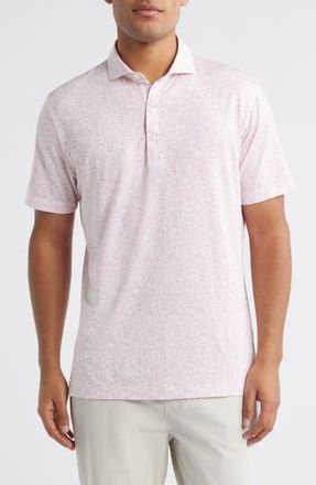 Johnnie-O Boggings Mushroom Print PREP-FORMANCE Golf Polo in Lobster at Nordstrom Rack, Size Xx-Large