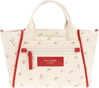 Kate Spade New York Handbags, female, Beige, Size: ONE SIZE Dash Large Canvas Tote