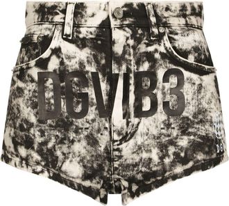 Dolce & Gabbana logo-print cotton shorts - women - Cotton/Elastane - 38 - Black