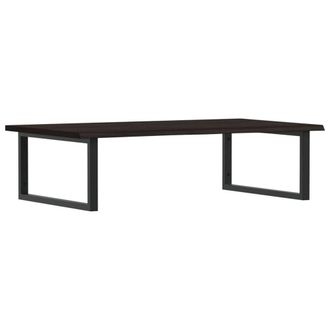 Berkfield Home Basin Shelf Wall Mounted Steel & Solid Wood Oak in Brown