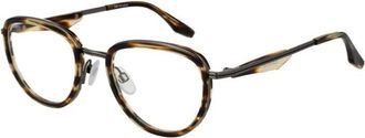 Trussardi Klassiek Rechthoekig Brillenmontuur - Heren - Brillen - Bruin - ONE Size - Accessoires