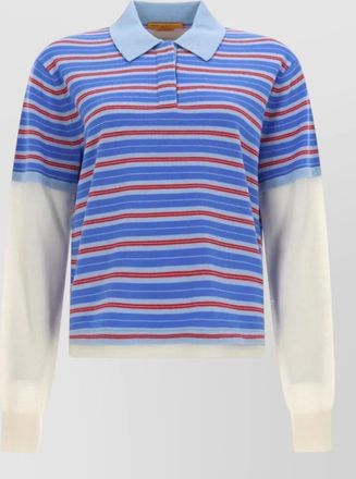 Guest In Residence striped cashmere polo jumper