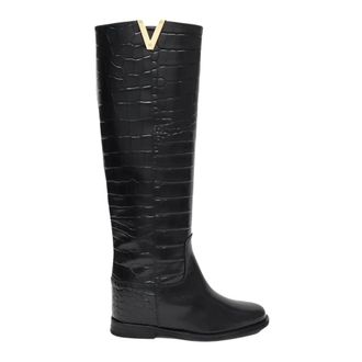 Via Roma 15 3758 Stivaletto con Zeppa - - Shoes - Donna - Nero - 40 EU