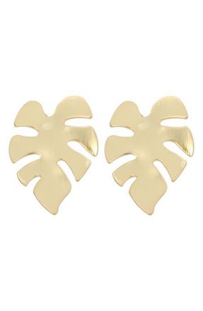 Panacea Palm Drop Earrings in Gold at Nordstrom