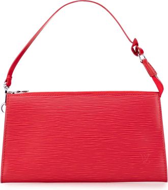 Louis Vuitton Pre-owned Womens Pochette Accessories Textured - Red Leather - One Size