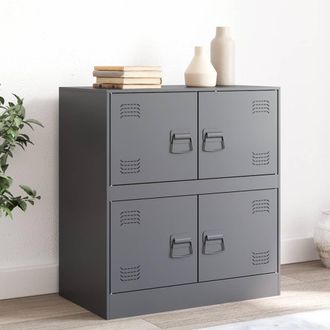 vidaXL Aparador De Acero Antracita 67x39x73 Cm Vidaxl