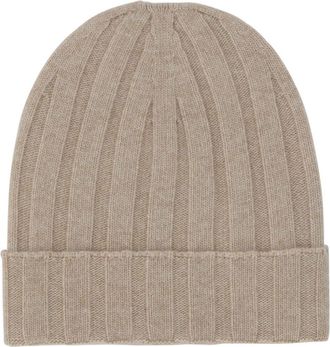 Dolce & Gabbana ribbed beanie hat - women - Wool/Cashmere - One Size - Neutrals