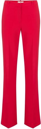 Elisabetta Franchi Pantaloni in cr&ecirc;pe leggero - - Trousers - Donna - Rosso - M