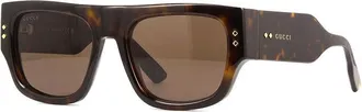 Gucci GG1262S002 Square Full Rim Sunglasses - Havana