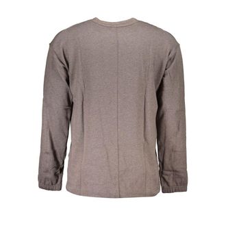 Calvin Klein Logo Embroidered Cotton Sweatshirt - Brown