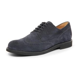 Tod's Allacciato Bucature Gomma Notte - Heren - Veterschoenen - Blauw - 40 EU - Leer - Schoenen