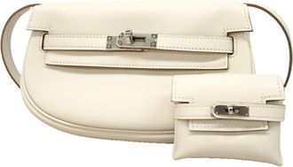 Herm&egrave;s White Swift Leather Fanny Pack (Pre-Owned)