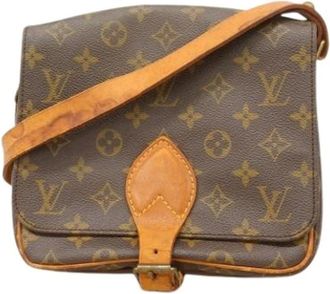 Louis Vuitton Pre-owned Cross Body Bags, female, Brown, Size: ONE SIZE Pre-owned Cartouchiere MM Shoulder Bag
