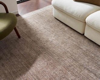 Castlery Loom Knotted Beige Area Rug by Castlery, 9 x 12, 100% Recycled Polyester, Low-Shed, Home Decor
