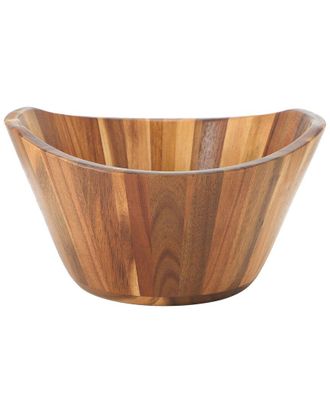 MegaChef 11.75In Acacia Wood Deep Salad Bowl