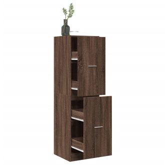 Berkfield Home Apothecary Cabinet&not;Brown Oak 40x41x144.5 cm Engineered Wood in Brown