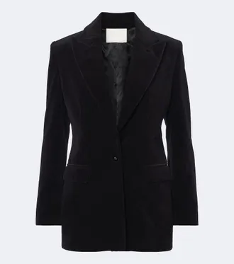 Costarellos Daimy cotton velvet blazer