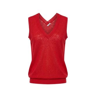Malo Canotta Lunga - - Knitwear - Donna - Rosso - M