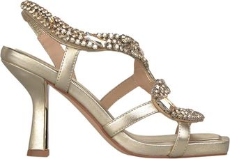 Alma En Pena Snake Heel Sandal - Dames - Sandalen met hakken - Geel - 38 EU - Leer - Schoenen