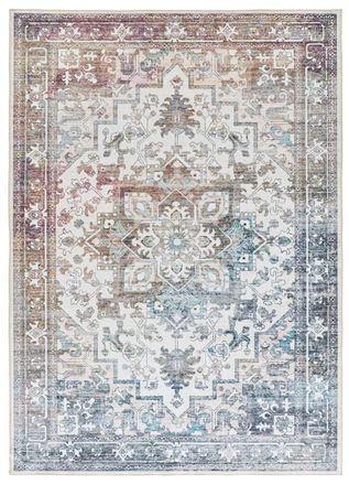 Atticgo Alfombra vintage blanco/azul/caldera 200x290 cm