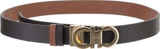 Ferragamo Reversible Leather Belt With Double-Hook Buckle