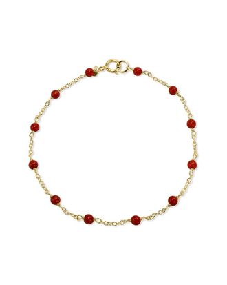 Jewelmak 14K Red Coral Bracelet