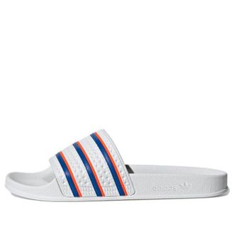 adidas Adilette Slides White Blue Solar Red FU9888
