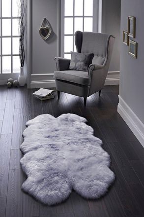 Origin Store Genuine Sheepskin Quad Rug in Grey | Size: 105 cm x 160 cm