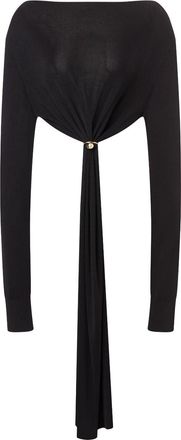 Philosophy di Lorenzo Serafini gathered-detailing crop top - women - Viscose - 44 - Black