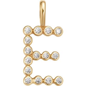 Made by Mary CZ Poppy Charm in Gold Vermeil Initial E at Nordstrom