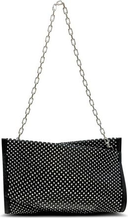 Christian Louboutin Black And Silver Loubitwist Nappa Strass Shoulder Bag