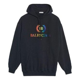 Balenciaga (WMNS) Balenciaga Embroidered Hoodie Black 570798TEV501000