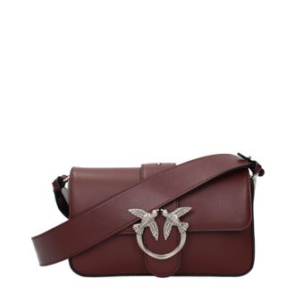 Pinko Pinko Love One Borsa A Tracolla Donna Pelle Rosso/Borgogna