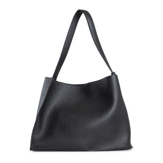 STUDIO NICHOLSON Shoulder Bags, female, Black, Size: ONE SIZE Black Leather Tote Bag with Logo