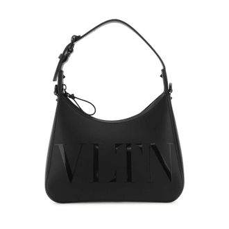 Valentino Garavani Black Leather Vltn Handbag